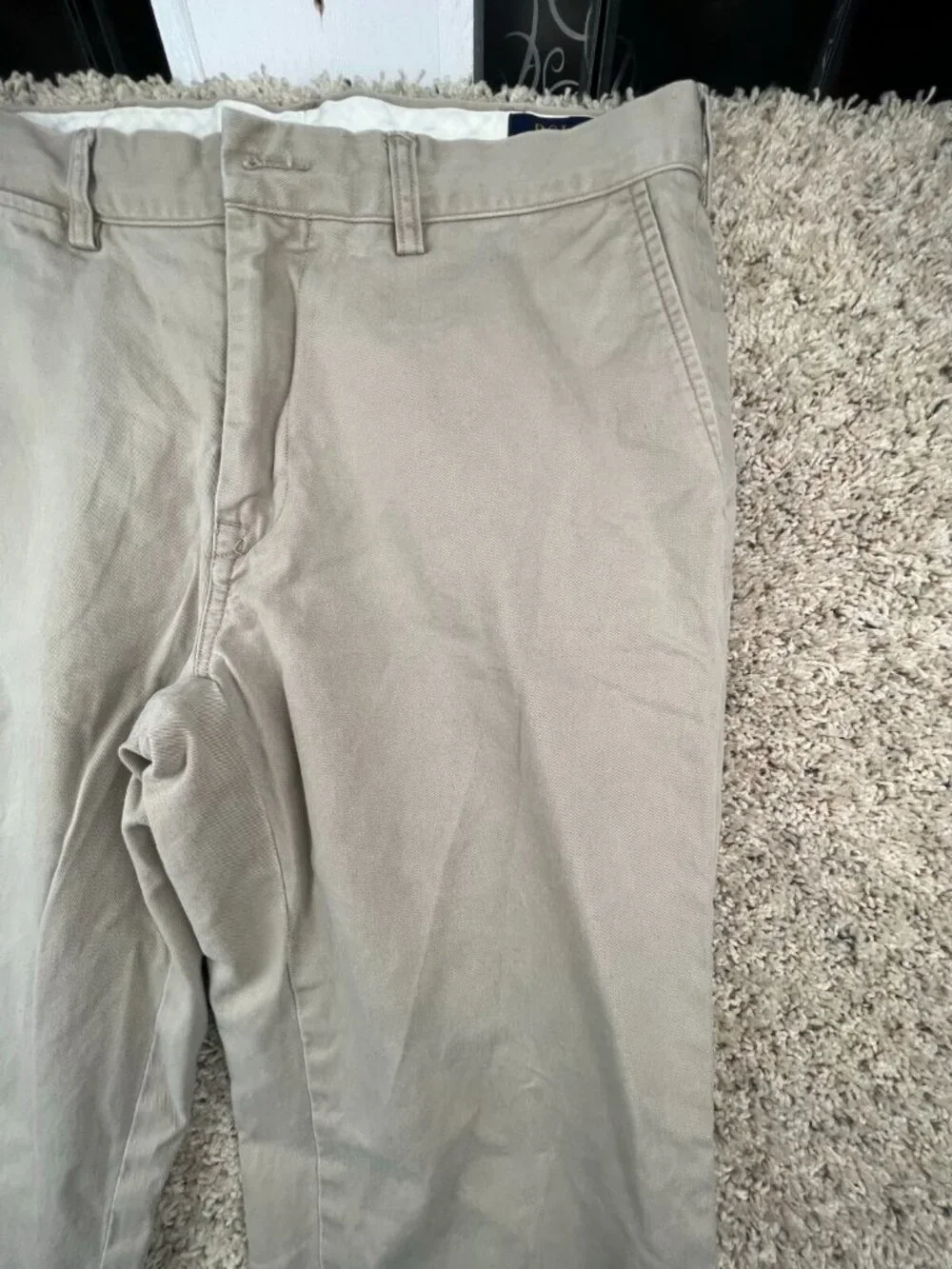 Polo Ralph Lauren 34x34 Khaki Flat Front Classic Fit Chino Pants Church BBQ